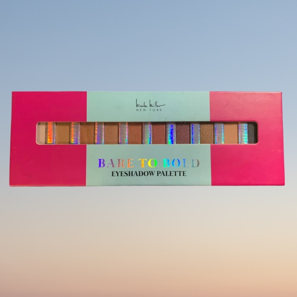 Brand New Nicole Miller Bare To Bold Eyeshadow Palette, Neutral Tones